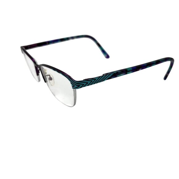 Wittnauer Charlene Half Rim Violet Tortoise Metal Eyeglasses Frame 54 x 16 145 - Picture 3 of 6